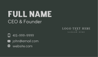 Professional Serif Wordmark Business Card Image Preview