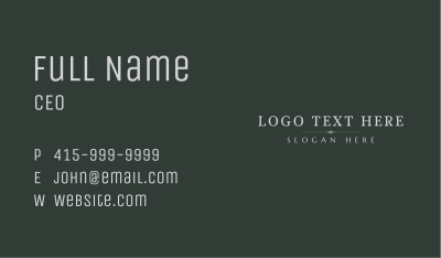 Professional Serif Wordmark Business Card Image Preview
