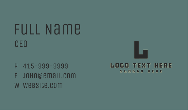 Army Brand Lettermark Business Card Design Image Preview
