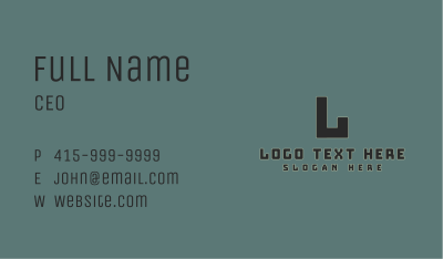 Army Brand Lettermark Business Card Image Preview