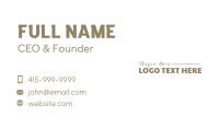 Generic Professional Wordmark Business Card Design