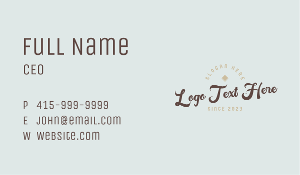 Vintage Apparel Wordmark Business Card Design Image Preview