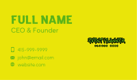 Green Graffiti Wordmark Business Card Image Preview