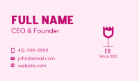 Castle Wine Glass Business Card Image Preview