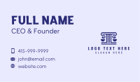 Blue Scale Letter T Business Card Image Preview