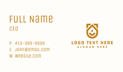 Gold House Shield Business Card Image Preview