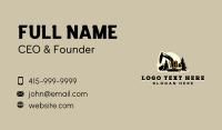 Construction Industrial Excavator Business Card Design