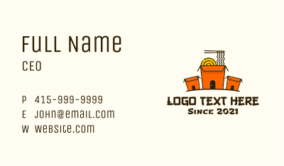 Noodle House Takeout Business Card Image Preview