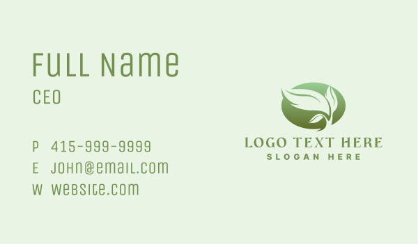 Organic Herbal Plant Business Card Design Image Preview