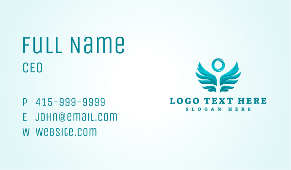 Holy Angel Wings Business Card Design Image Preview