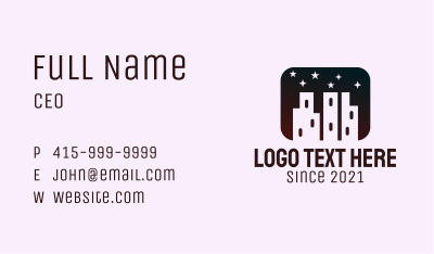 Night City Structure Business Card Image Preview