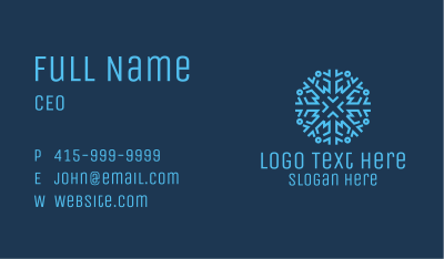 Ice Frost Snowflake Business Card Image Preview