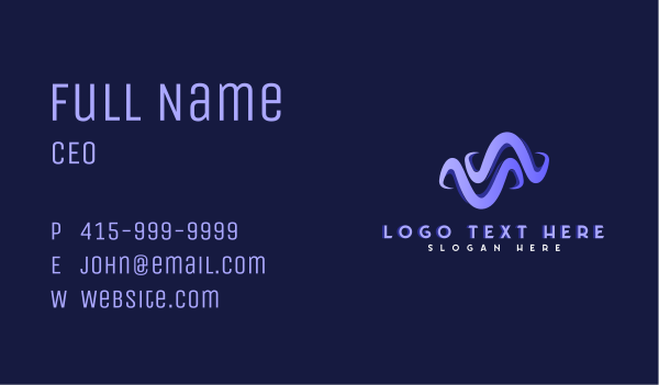 Creative Marketing Wave Business Card Design Image Preview