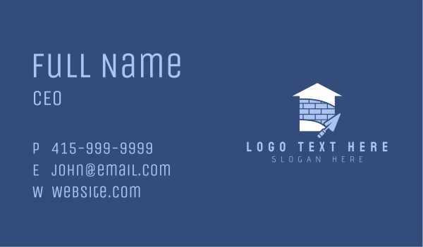 Brick House Construction Business Card Design Image Preview