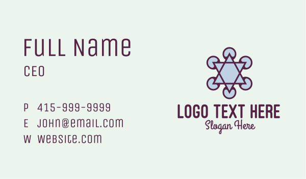 Polygon Star Geometric  Business Card Design Image Preview