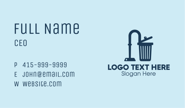 Hoover Trash Can  Business Card Design Image Preview