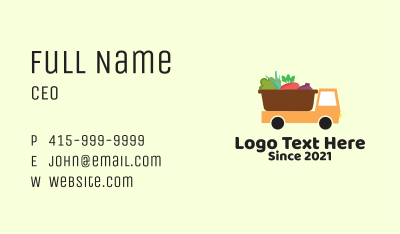 Fresh Harvest Delivery  Business Card Image Preview