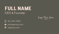 Elegant Calligraphy Wordmark Business Card Preview