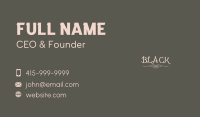 Elegant Calligraphy Wordmark Business Card Image Preview
