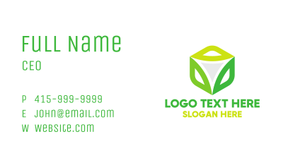 Green Flower Tech Business Card Image Preview