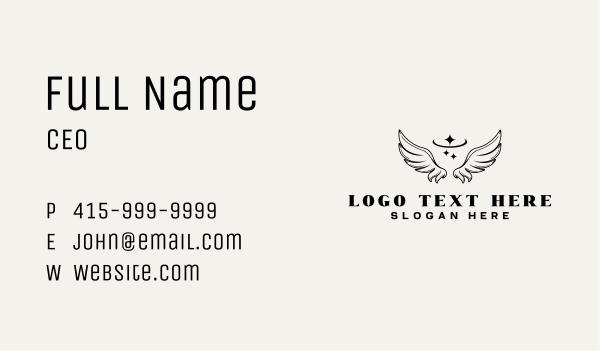 Divine Angel Wings Business Card Design Image Preview