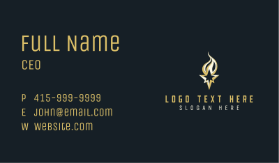 Flame Torch Star Agency Business Card Image Preview