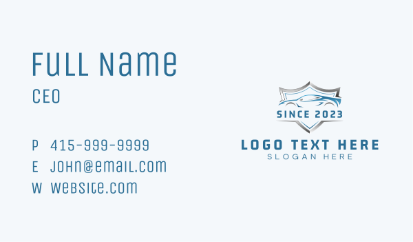 Luxury Sportscar Emblem Business Card Design Image Preview
