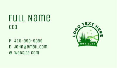 Green Garden Shears Business Card Image Preview