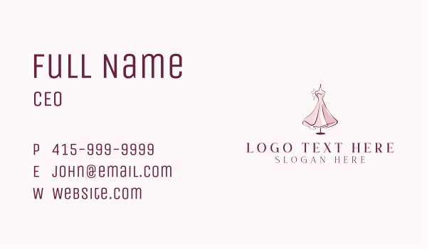 Bridal Gown  Business Card Design Image Preview
