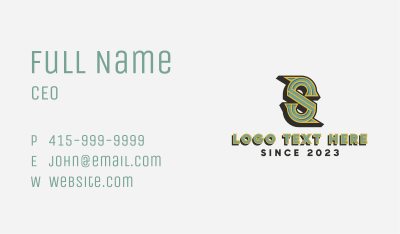 Classic Retro Letter S Business Card Image Preview