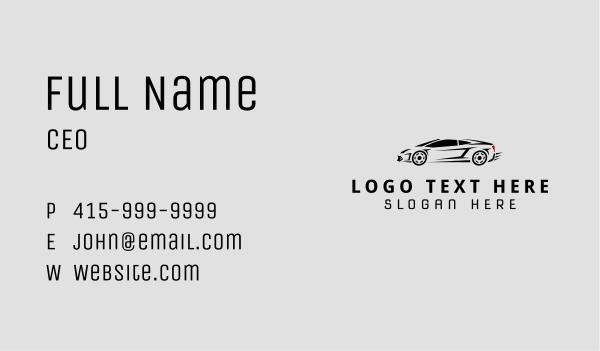 Race Car Vehicle Business Card Design Image Preview