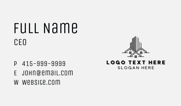 Residential Building Property Business Card Design Image Preview