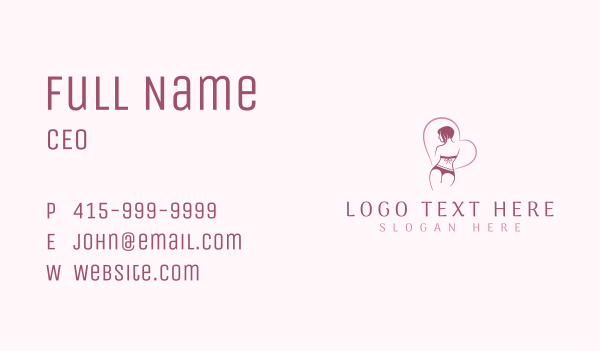 Woman Sexy Bikini Business Card Design Image Preview