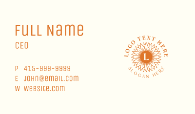 Organic Sunflower Plant Business Card Image Preview