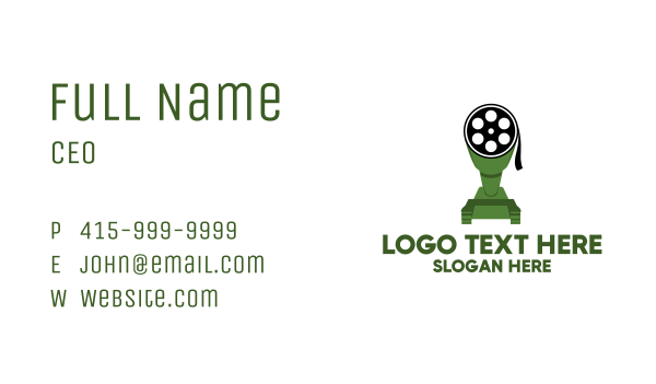 Film Reel Tank Business Card Design Image Preview