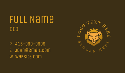 Wild Gold Lion Business Card Image Preview