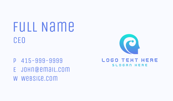 Artificial Intelligence Mind Business Card Design Image Preview