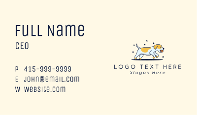 Playing Dog Pet Business Card Image Preview