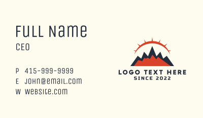 Mountaineering Outdoor Travel Business Card