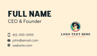 Retro Woman Fashion Business Card Preview