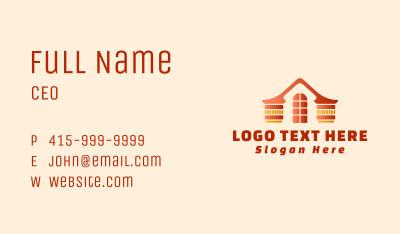 Asian House Roof Business Card Image Preview