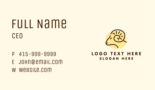 Sheep Ram Farm Business Card Design Image Preview