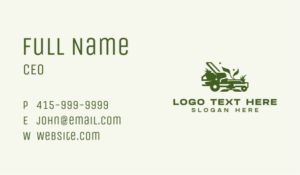 Lawn Mower Grass Cutter Business Card Design Image Preview