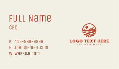 Desert Sand Dune Business Card Image Preview