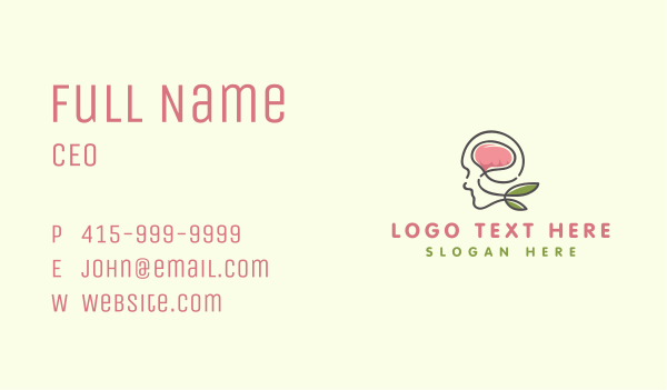 Natural Relaxed Mind Business Card Design Image Preview