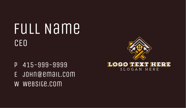 Hammer Roof Maintenance Business Card Design Image Preview