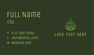 Green Cyber Weed Business Card Image Preview