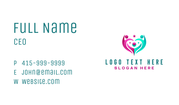 Heart People Community Business Card Design Image Preview