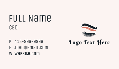 Eyelash Eyebrow Beauty Business Card Image Preview