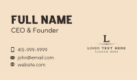 Brown Business Letter Business Card Image Preview
